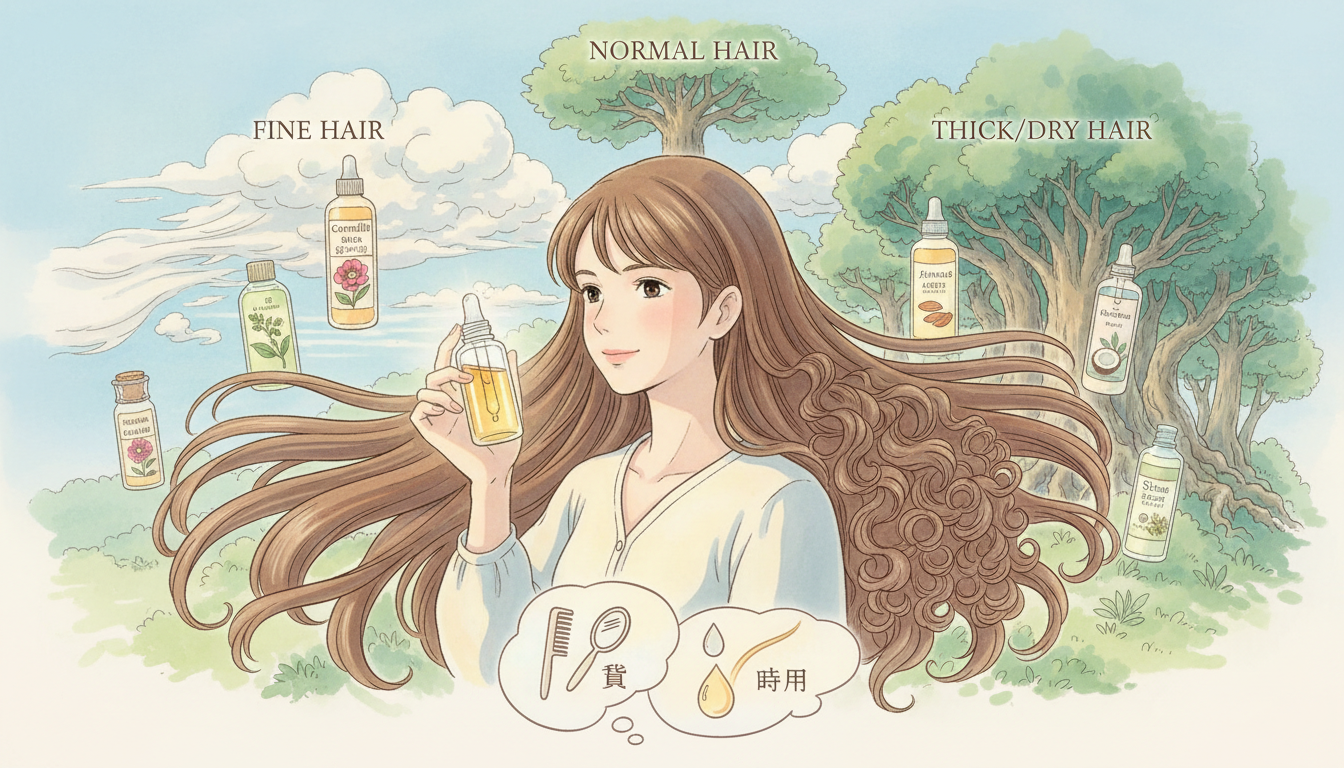 ヘアケアオイルは自分の「髪質」と「目的」で選ぶのが一番の近道です